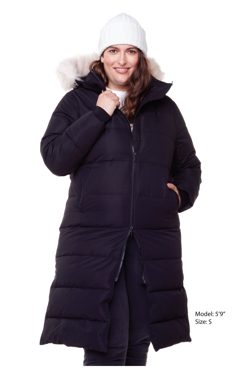 Alpine North KLUANE PLUS SIZE - Vegan Down Ultra Long Winter Parka, Alternate, color, Black