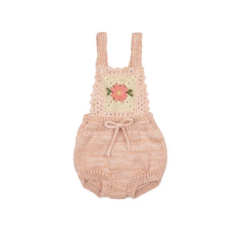 Wild Wawa Patchwork Romper In Pink