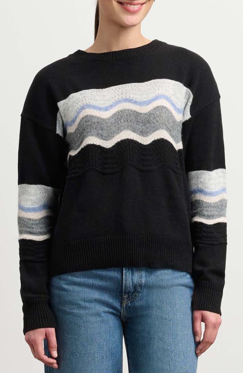 Pointelle Wave Sweater