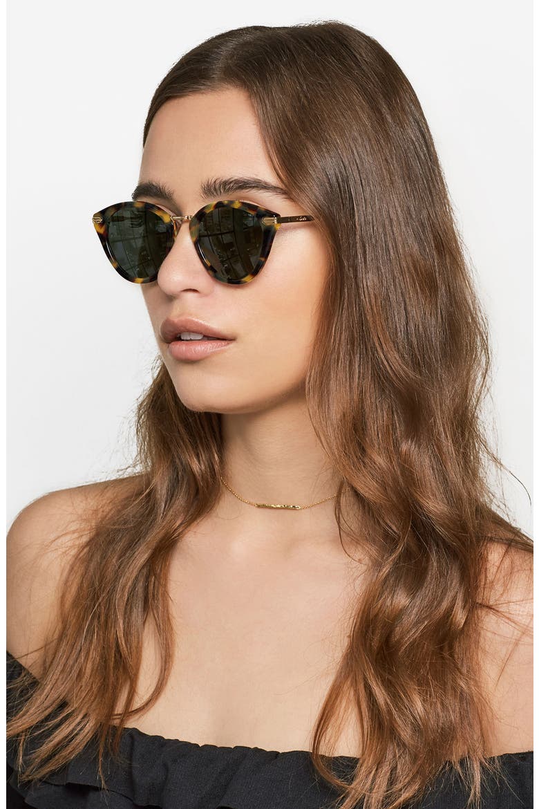 Quinn 48mm Cat Eye Sunglasses, Alternate, color, BROWN TORTOISE/ OLIVE