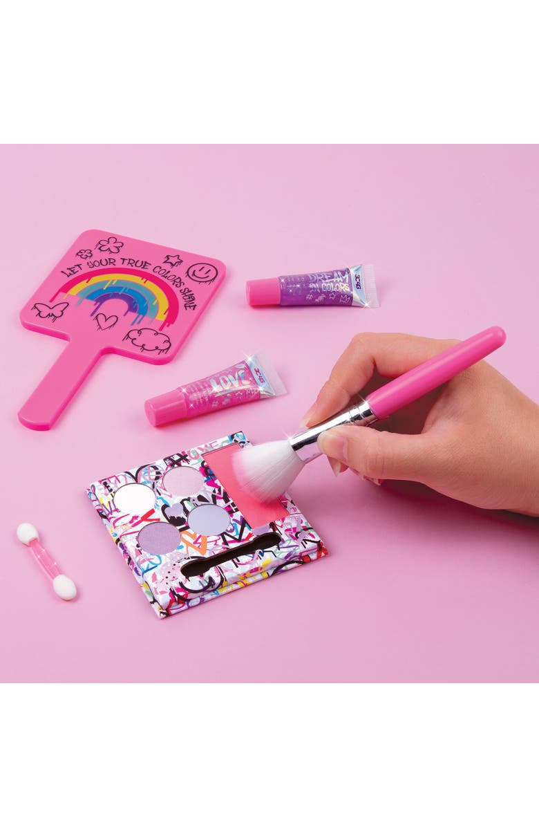 Three Cheers For Girls 3C4G Graffiti True Colors Cosmetic Set & Mirror, 6 Pieces, Alternate, color, Multicolored