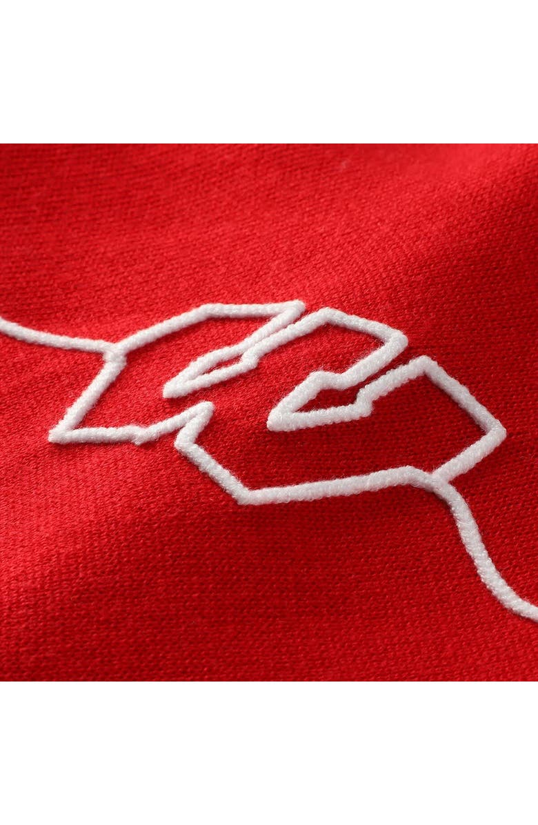KADYLUXE Women's Red Wisconsin Badgers Love Note Embroidered Pullover Sweater, Alternate, color, Red