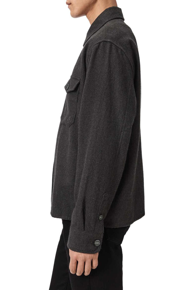 Haiku Long Sleeve Cotton Flannel Shirt, Alternate, color, CHARCOAL MARL