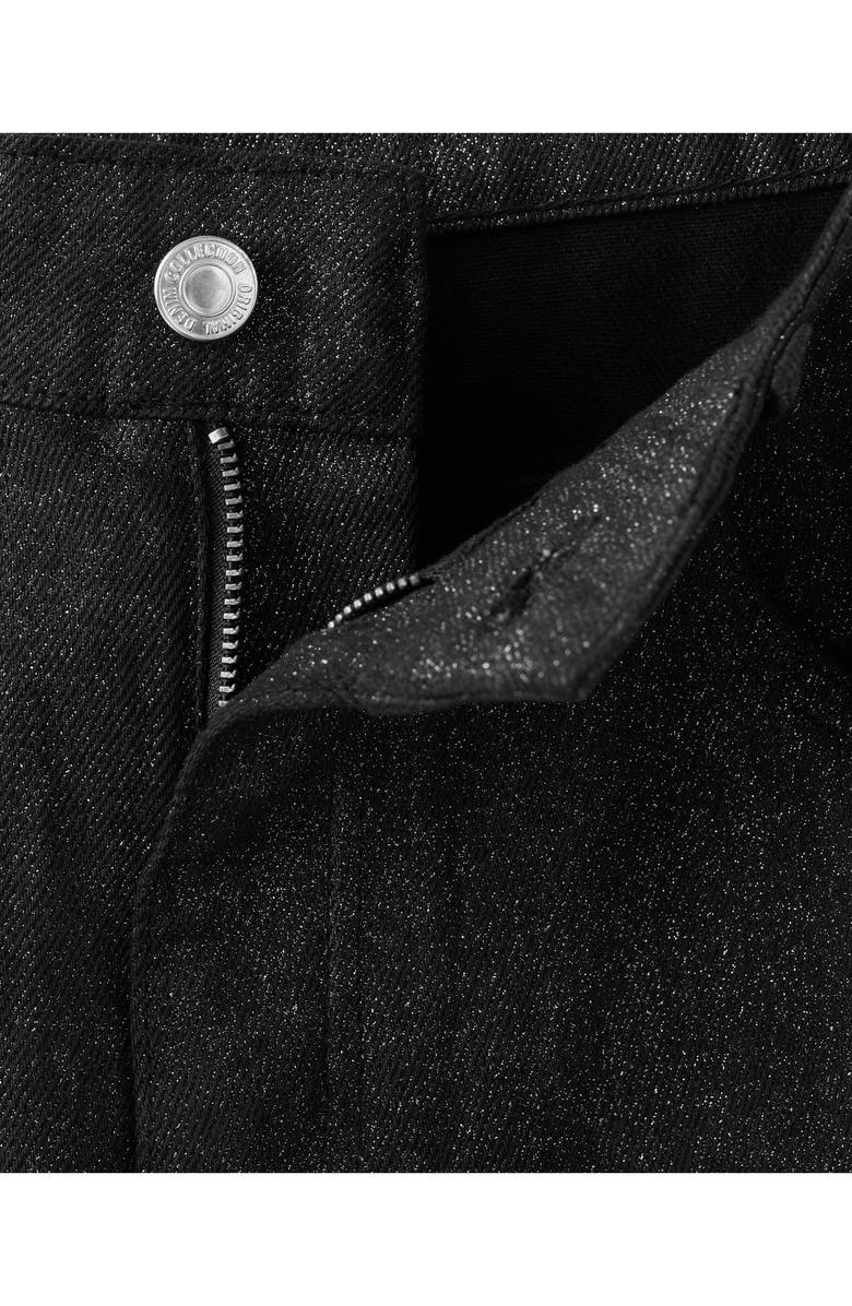 MANGO Metallic Straight Leg Jeans, Alternate, color,