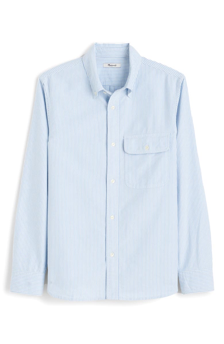Madewell Oxford Stripe Button-Down Work Shirt, Alternate, color, Blue Stripe