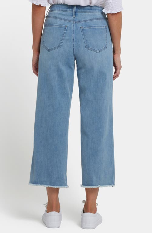 Nydj Coco Cool Embrace® Frayed Crop Wide Leg Jeans In Blue