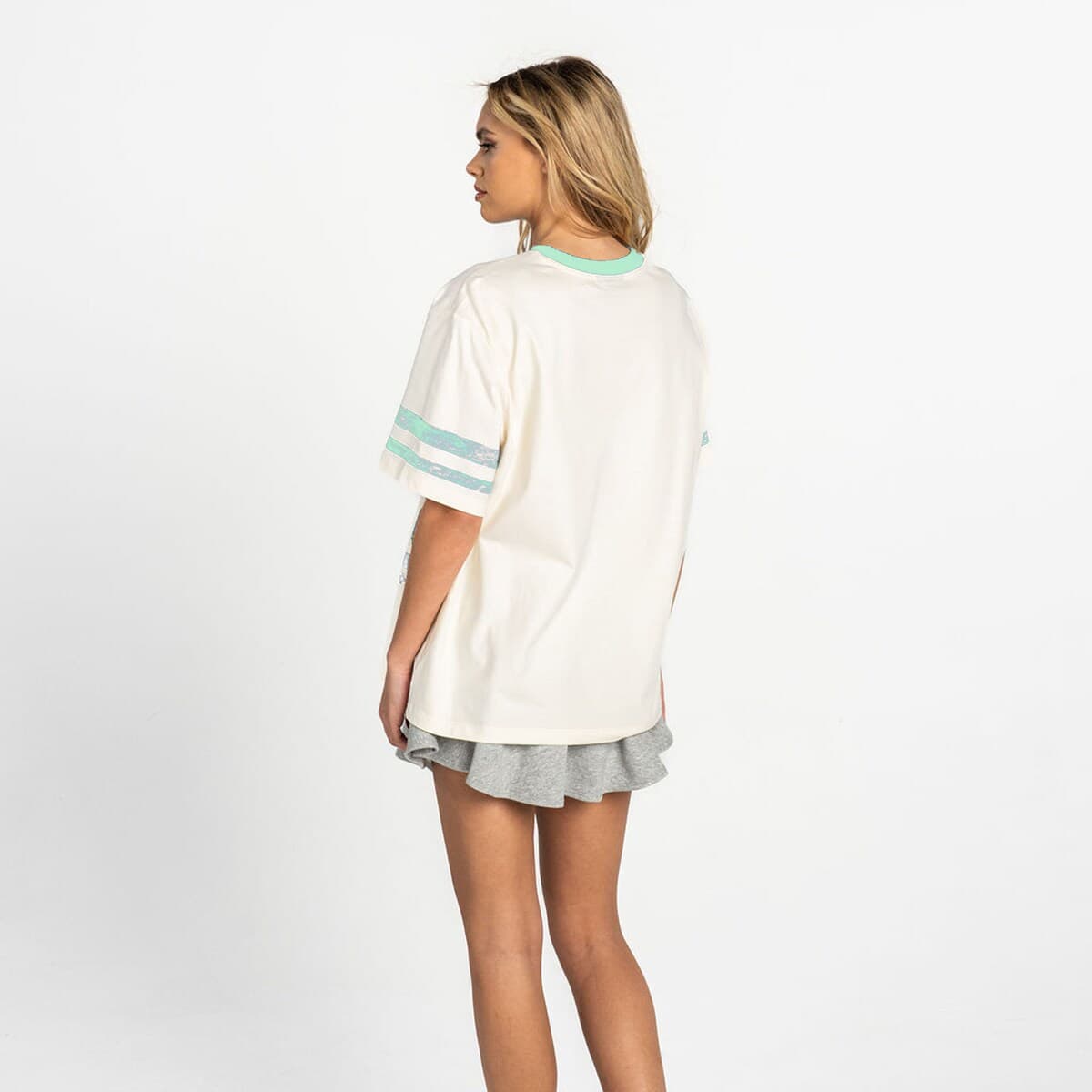 Women's The Wild Collective White New York Liberty Vintage Drop-Shoulder Oversized T-Shirt - image 2