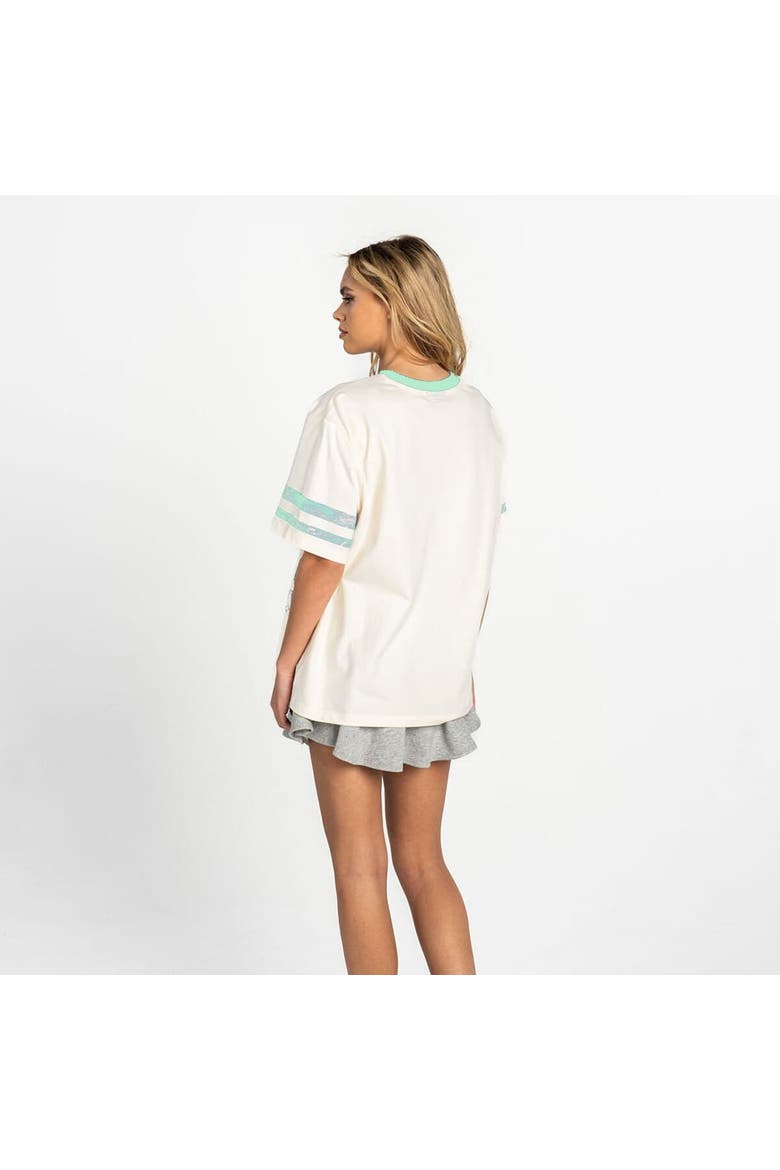 Women's The Wild Collective White New York Liberty Vintage Drop-Shoulder Oversized T-Shirt, Alternate, color, White
