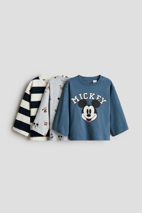 3-pack Printed Long-sleeved T-shirts
