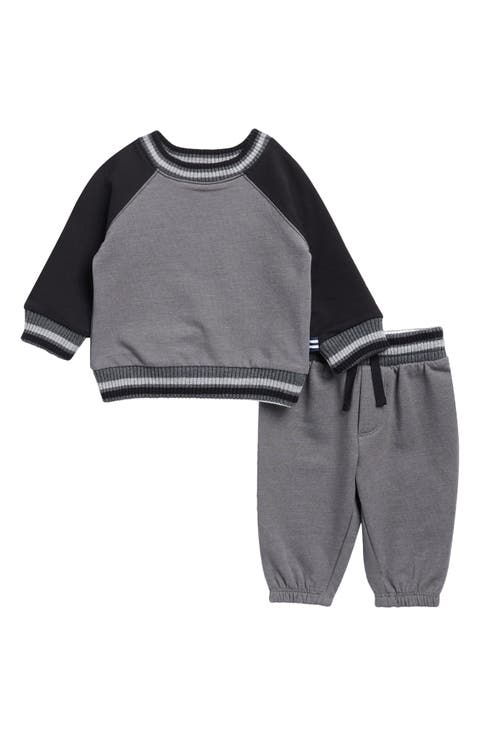 Two-Tone Sweatshirt & Joggers Set