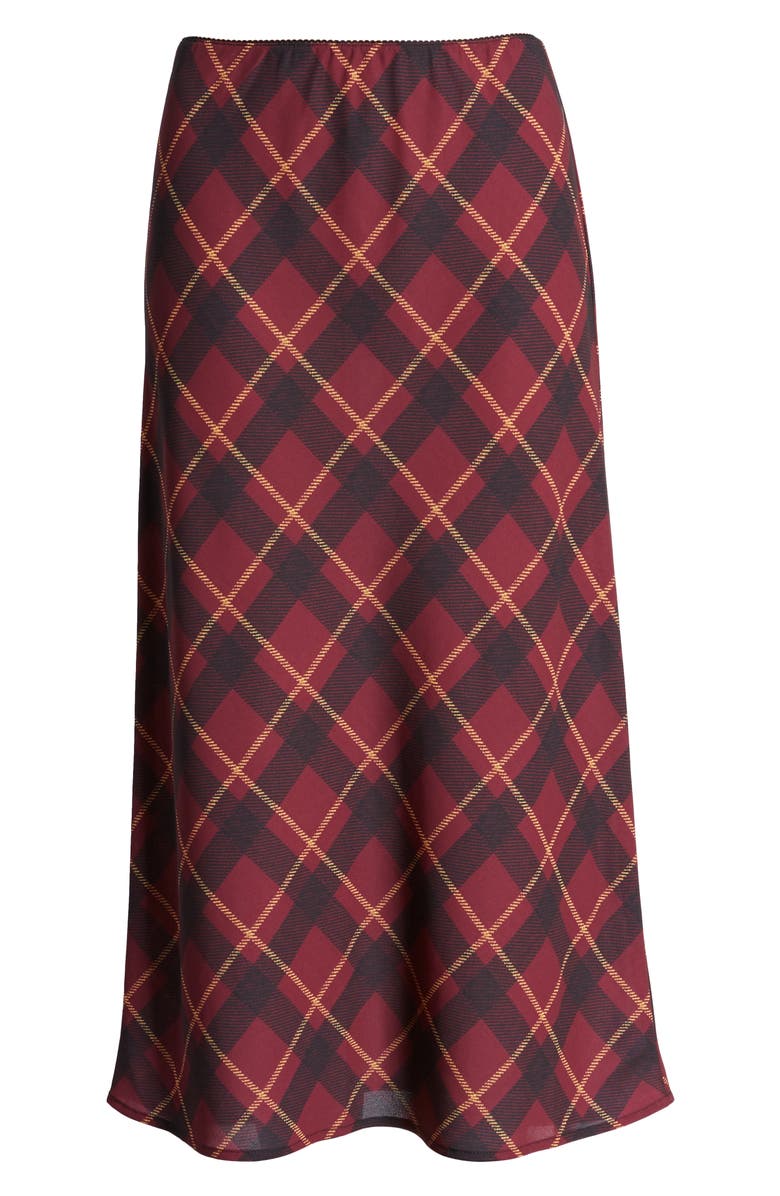 Band of Gypsies Plaid Midi Slip Skirt, Alternate, color, 