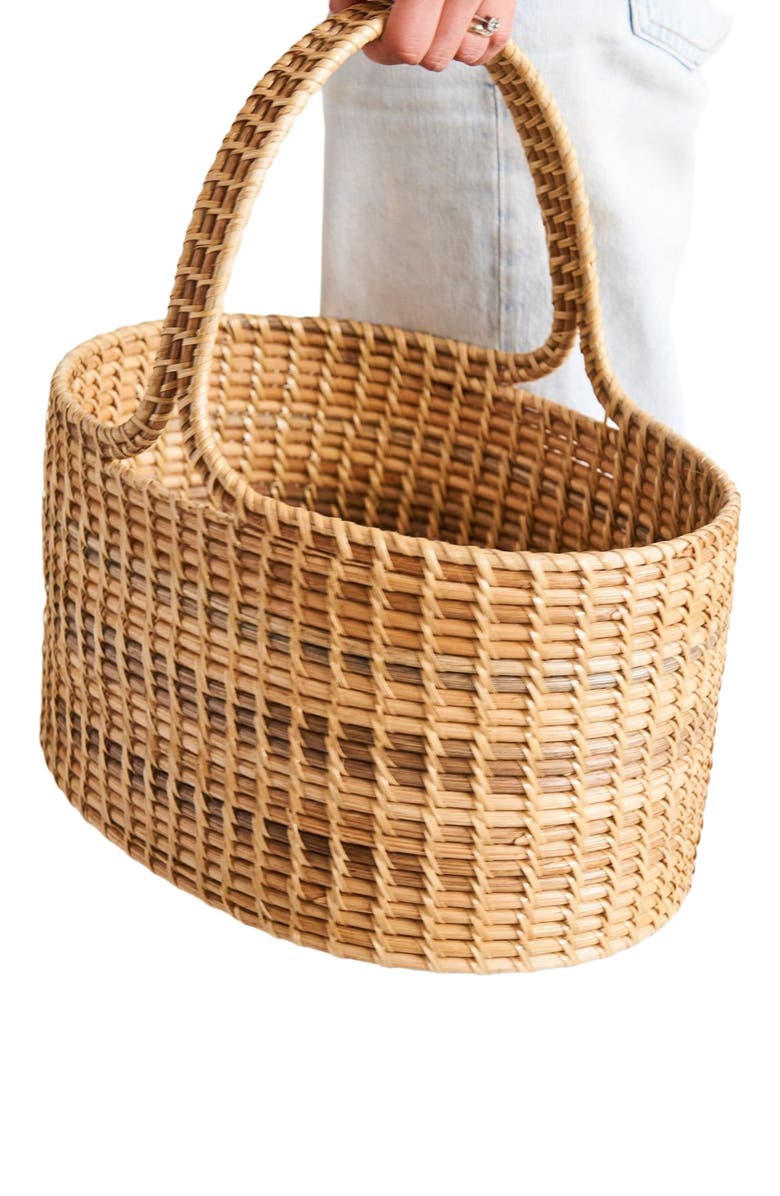 Kubo Rattan Oval Market Basket, Alternate, color, 