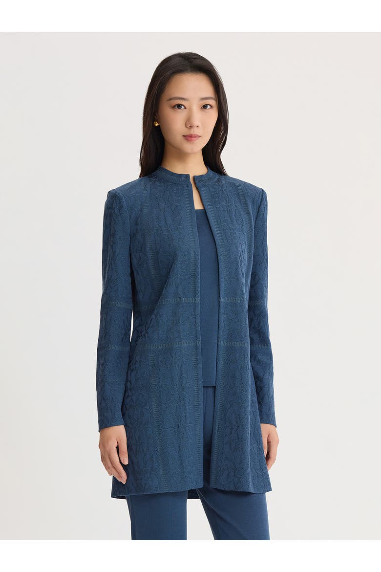 Heritage Tonal Floral Burnout Knit Jacket, Alternate, color, Stardust