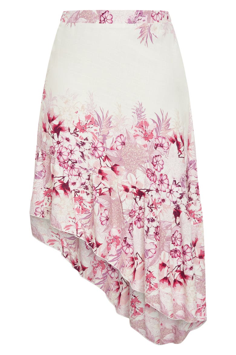 Isabella Border Asymmetric Skirt, Alternate, color, SWEET