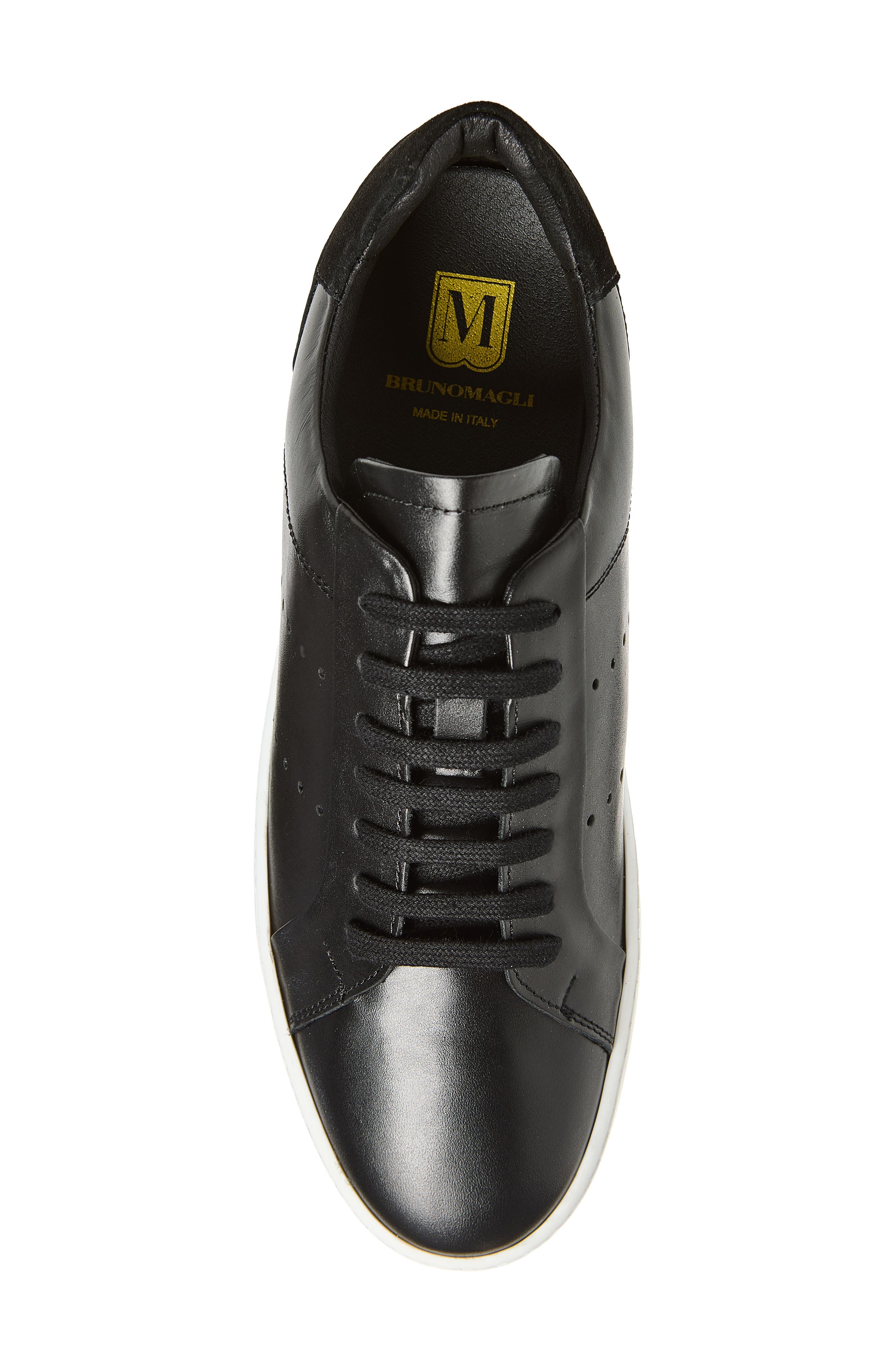 Domenico Sneaker, Alternate, color, BLACK LEATHER