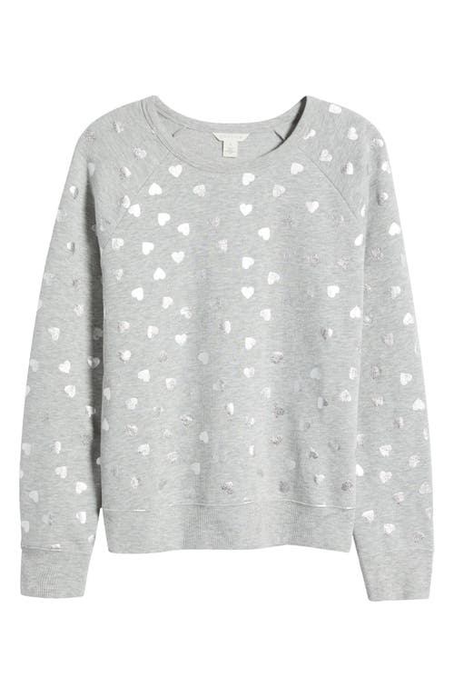 Shop Caslon ® Heart Foil Print Graphic Sweatshirt