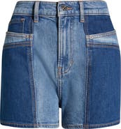 Veronica Beard Elijah Colorblock Denim Shorts