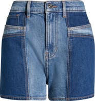 Veronica Beard Elijah Colorblock Denim Shorts