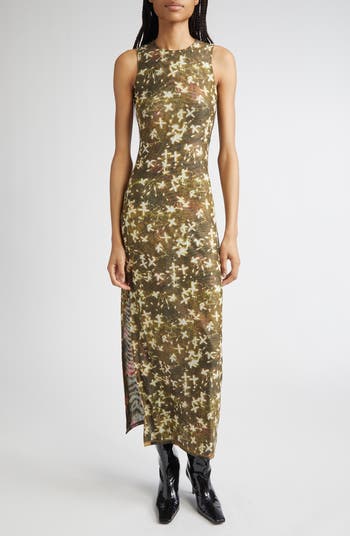 【関税込み】Eckhaus Latta ミディアムドレス Eckhaus Latta Duet Sleeveless Double Layer Micromesh Maxi