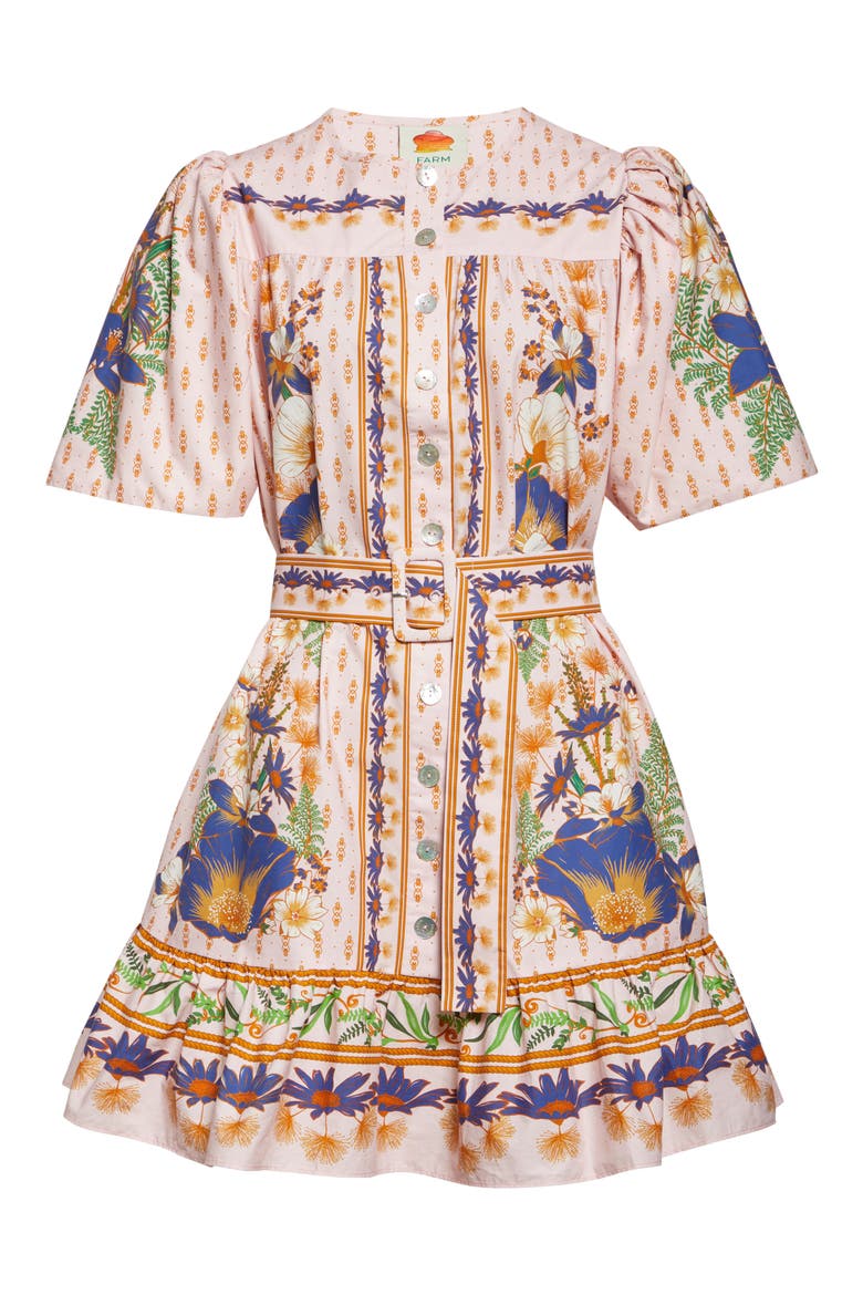 pink dream garden beaded belt mini dress Farm Rio Dream Garden Mini Dress In Pink - 10% Off