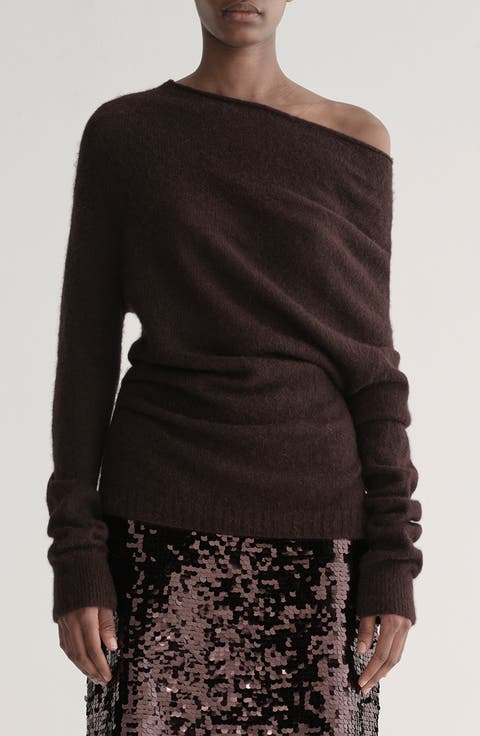 Freya One-Shoulder Alpaca-Blend Sweater
