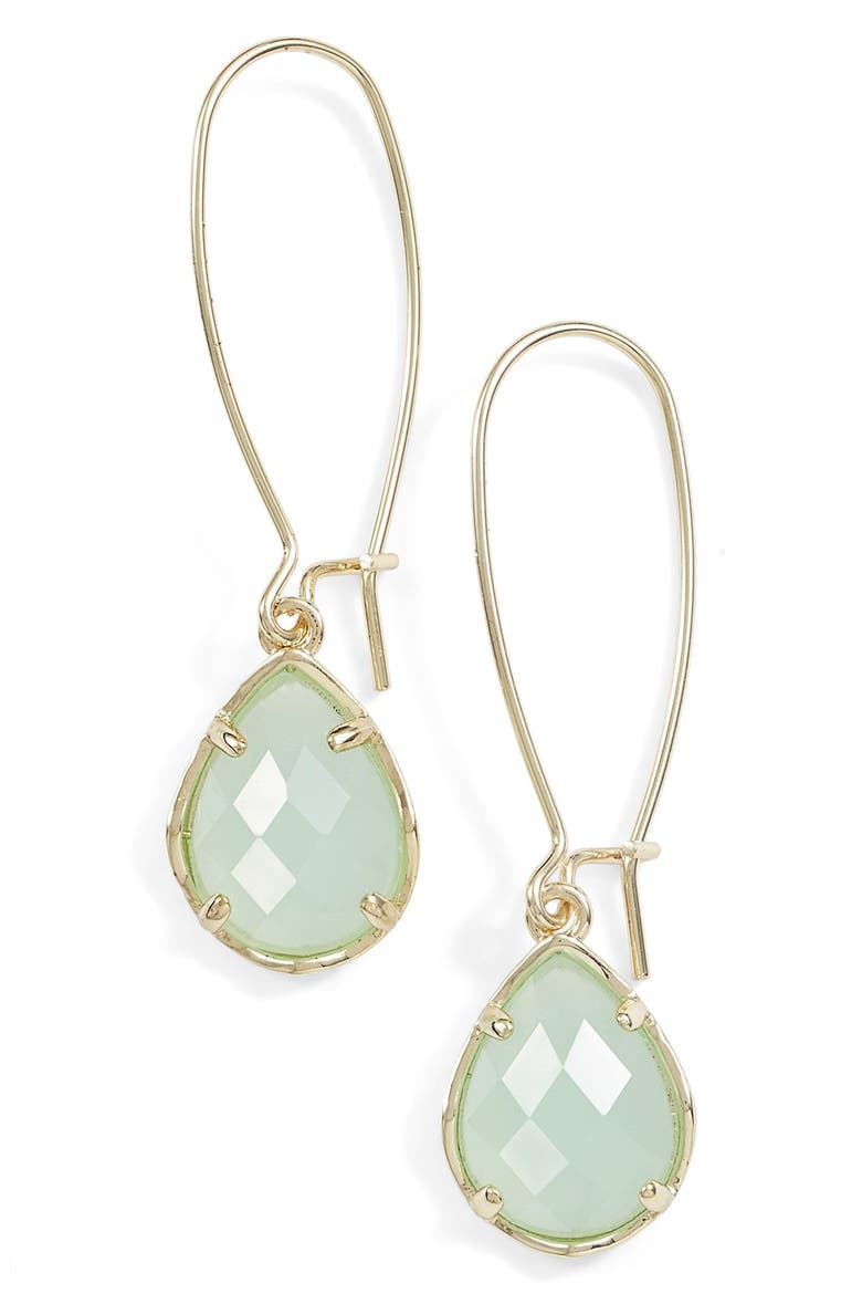 'Dee' Teardrop Earrings, Main, color, GOLD/ CHALCEDONY