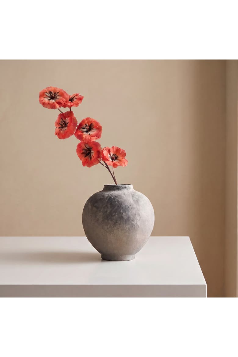 Artisan Feather Flower Stem, Main, color, Red