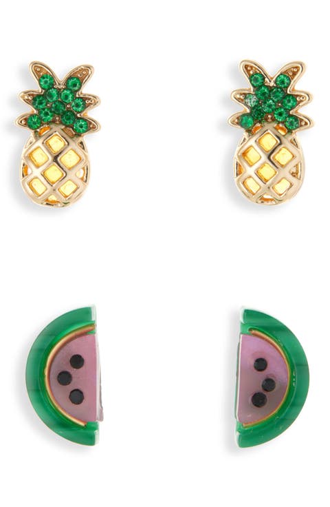 Set of 2 Pick of the Tropics Stud Earrings