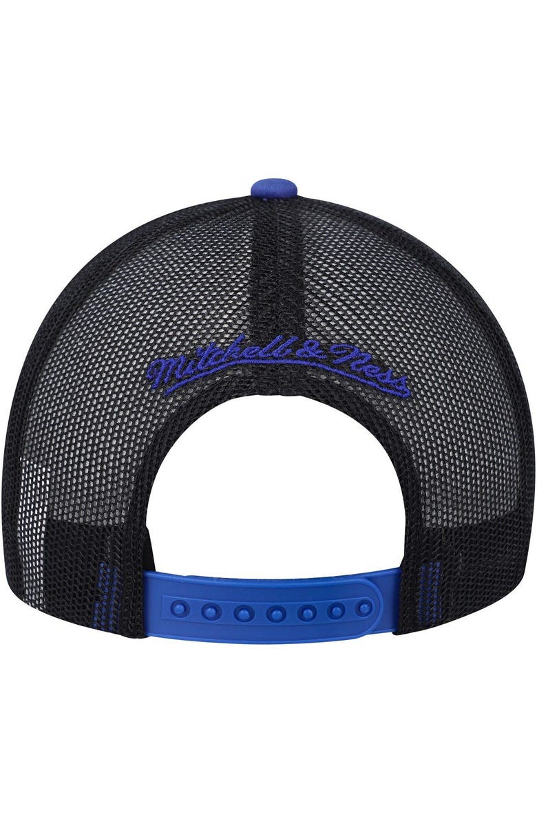 Mitchell & Ness Men's Mitchell & Ness Black/Blue Philadelphia 76ers SOUL Truck It Trucker Snapback Hat, Alternate, color, 