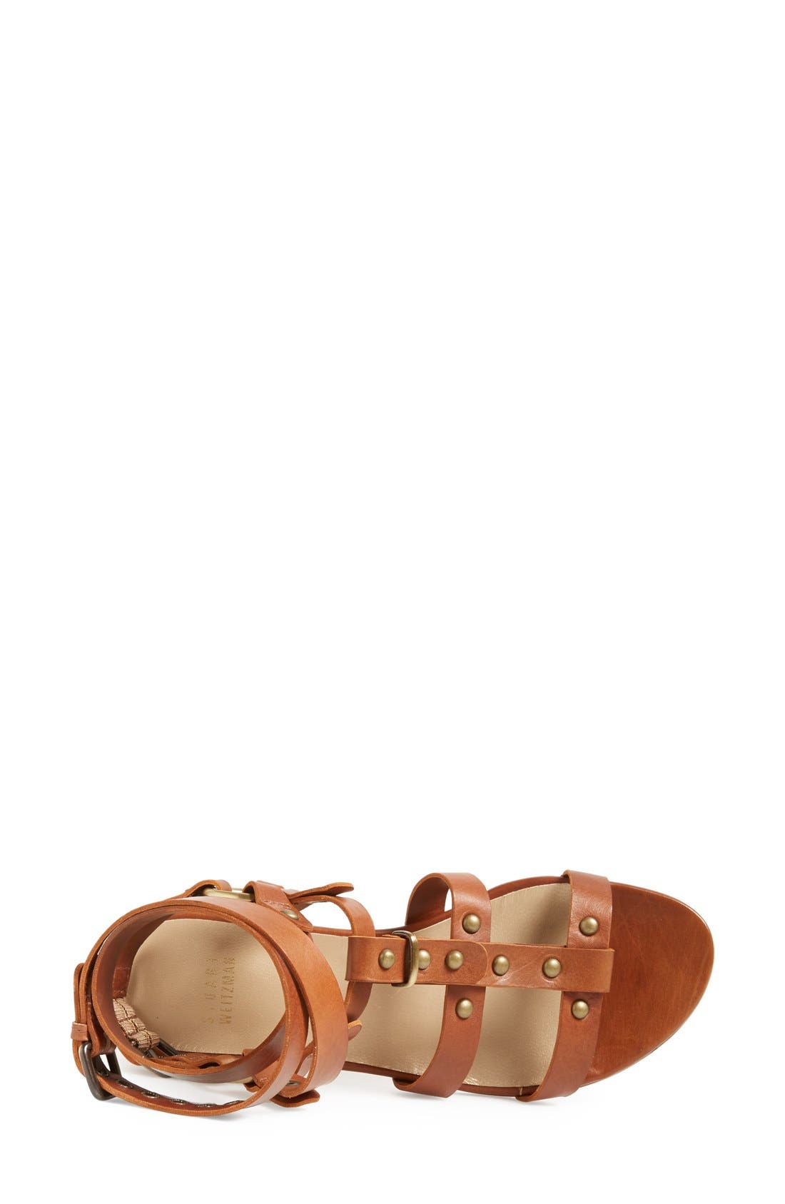 'On the Run' Leather Sandal, Alternate, color, SADDLE OLD WEST CALF