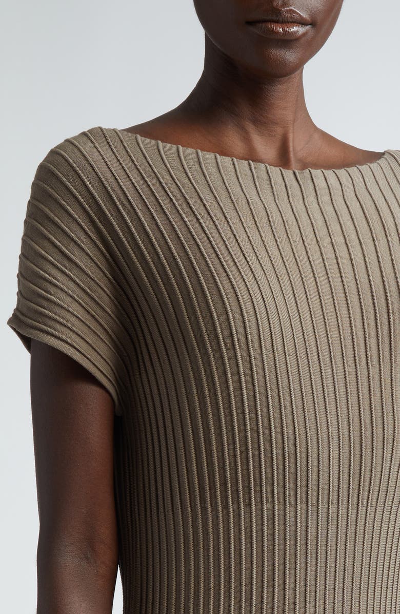 Lafayette 148 New York Ottoman Stitch Drop Waist Maxi Dress, Alternate, color, 