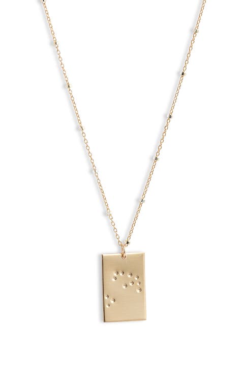 Zodiac Constellation Pendant Necklace
