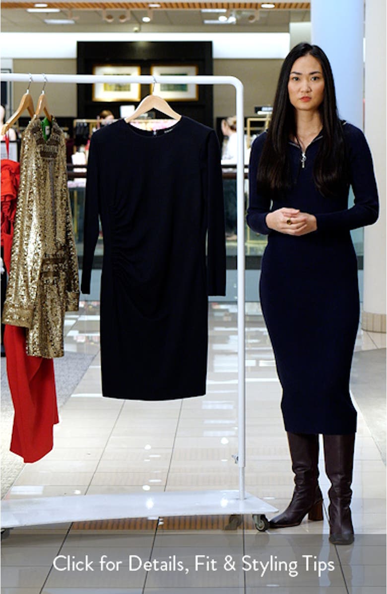 Milan Ruched Long Sleeve Minidress, sales video thumbnail