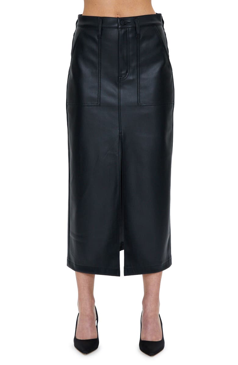 Pistola Alice Utility Faux Leather Midi Skirt, Main, color,
