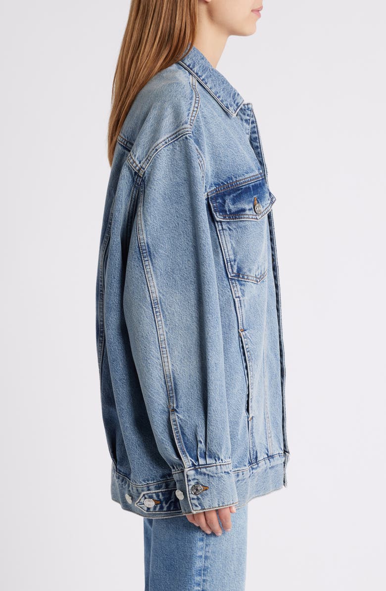 FRAME The Extended Denim Trucker Jacket, Alternate, color, Seattle