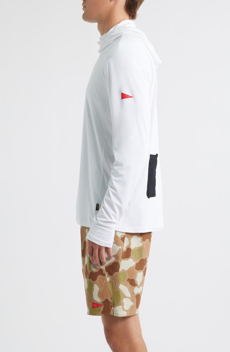 Florence Sun Pro Long Sleeve Hooded MAX UPF Performance T-Shirt, Alternate, color, White