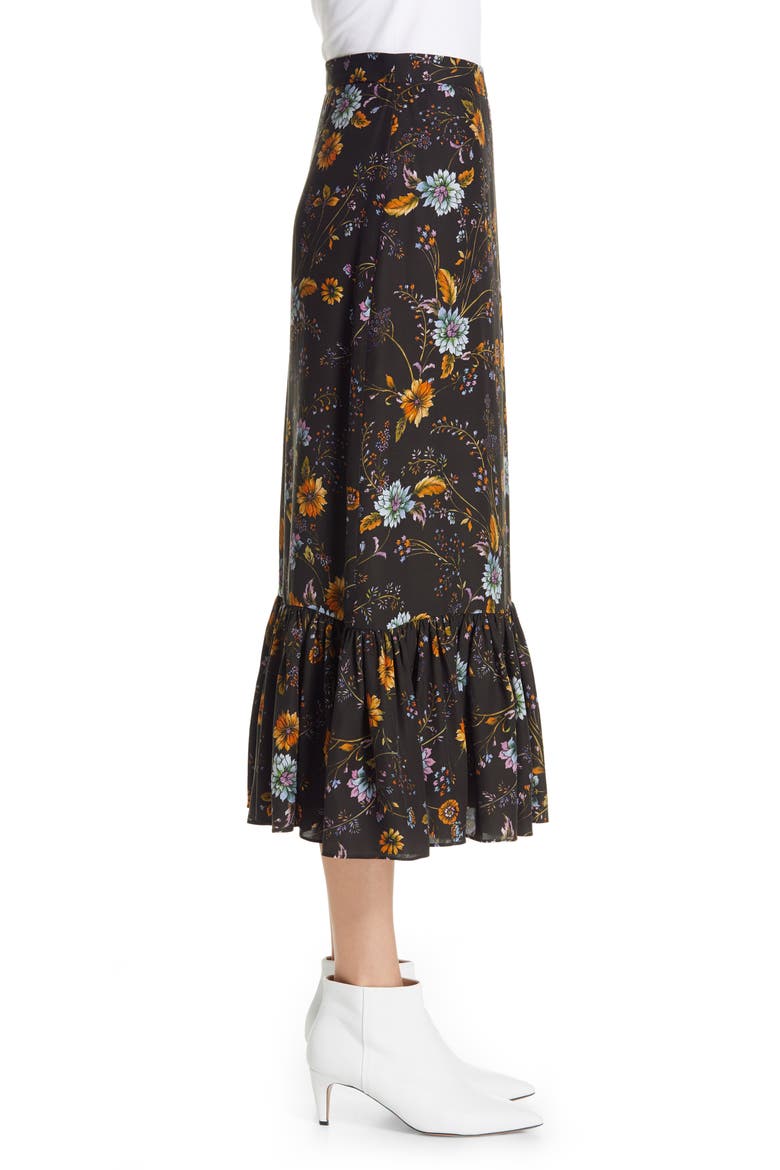 Kitty Silk Midi Skirt, Alternate, color, SHADOW FIELD FLOWER