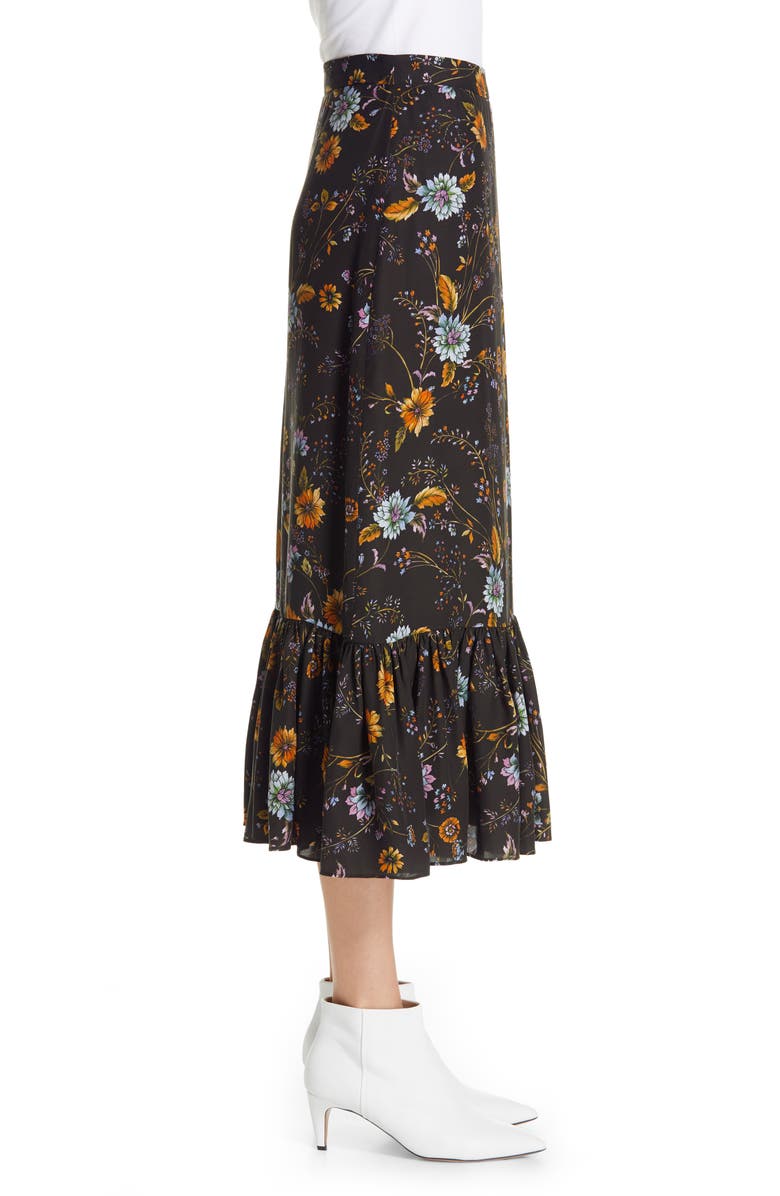 Dolan Kitty Silk Midi Skirt, Alternate, color, 