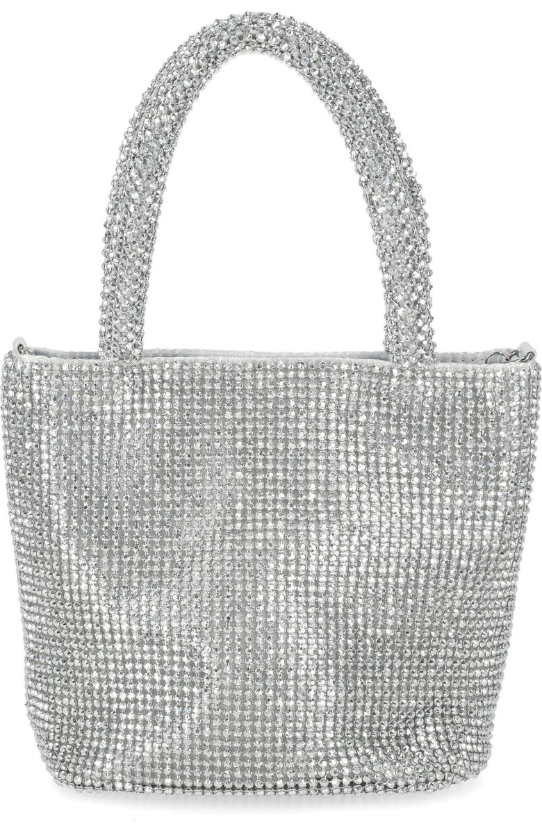 Jessica McClintock Remi Crystal Top Handle Bag, Alternate, color, 42N-Silver