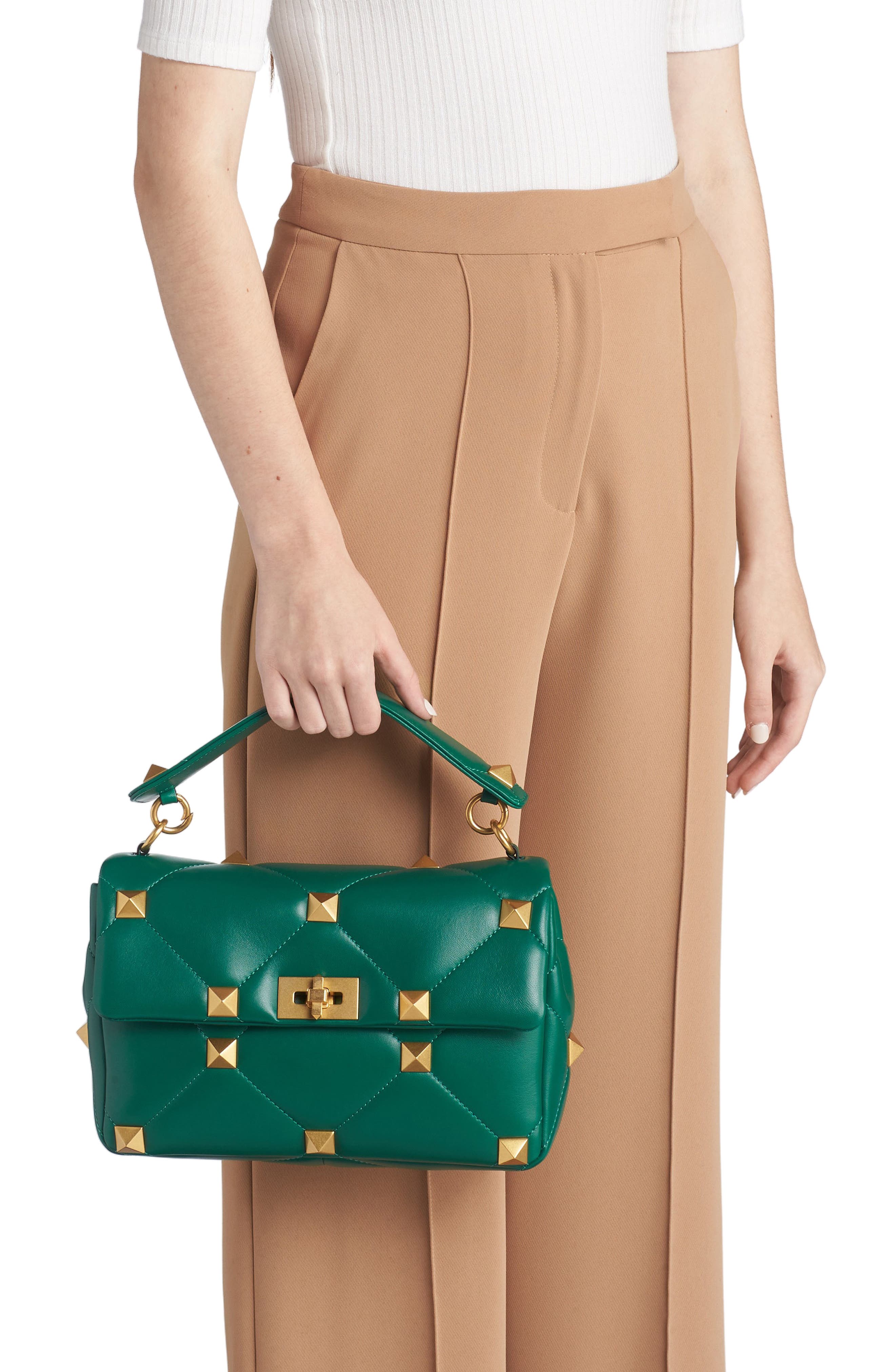 Roman Stud Nappa Chain Bag, Alternate, color, JUNGLE ROMAN