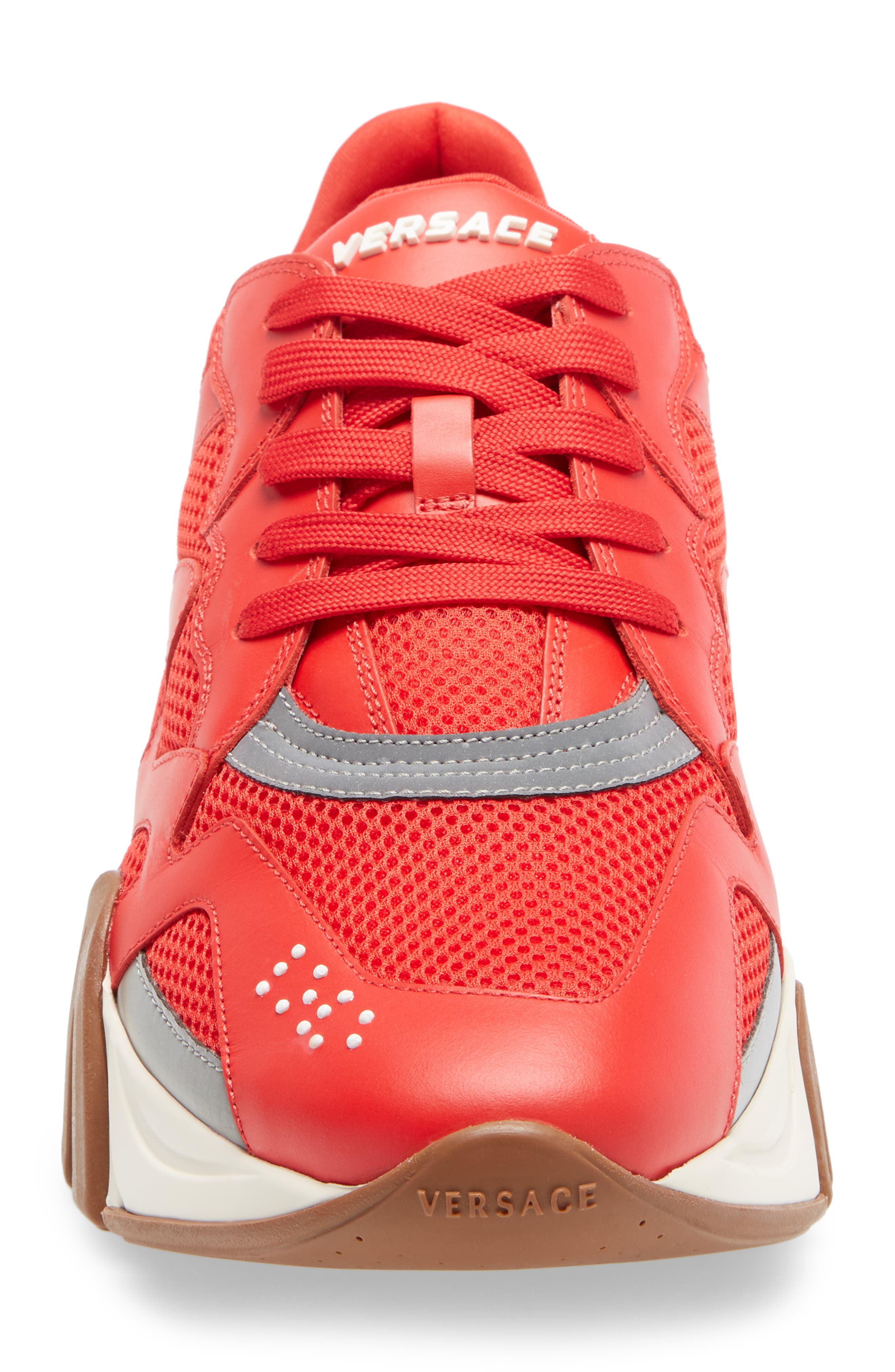 Versace Chunky Sole Sneaker, Alternate, color, 