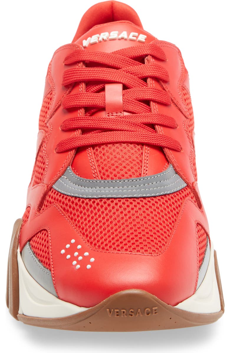 Versace Chunky Sole Sneaker, Alternate, color,