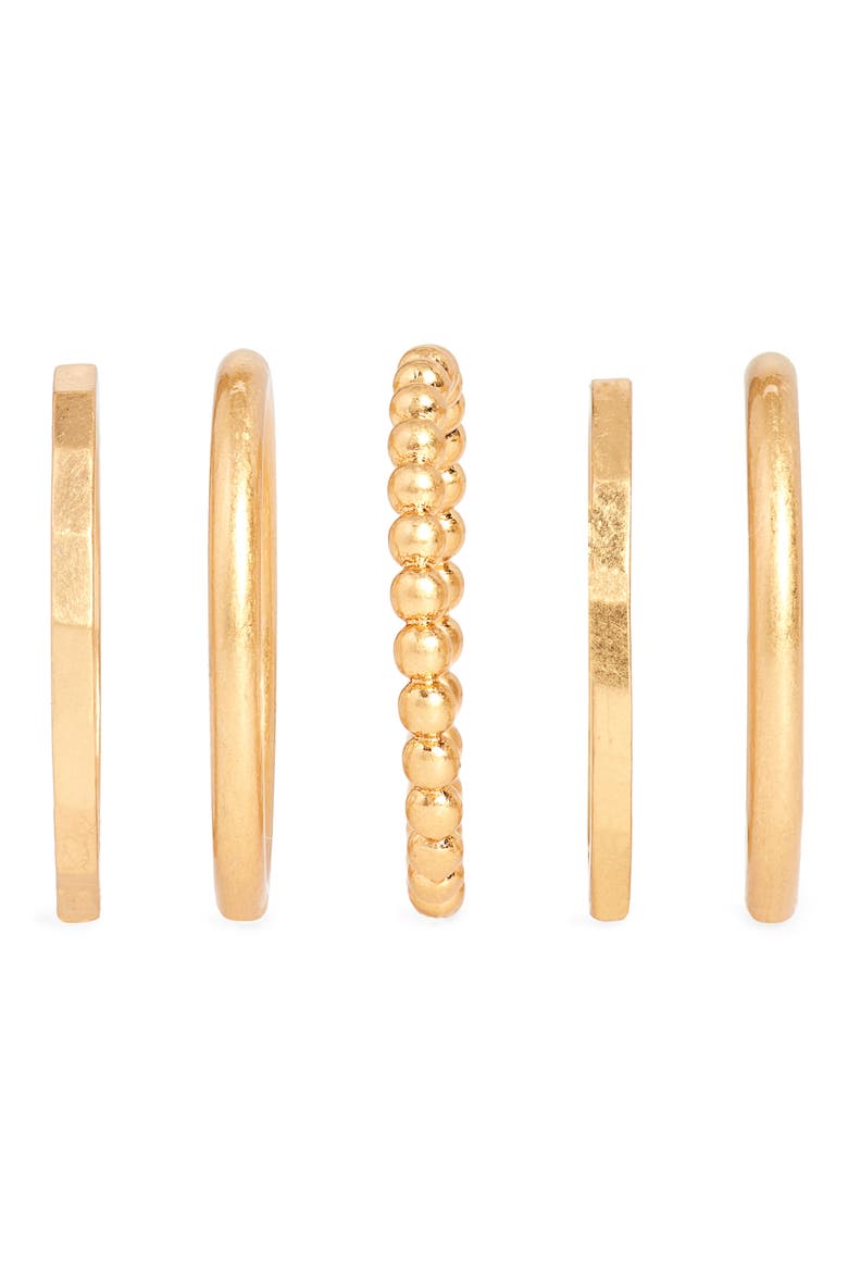 Simple Stacking Ring Set, Alternate, color, VINTAGE GOLD