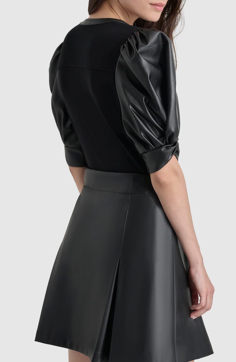 DKNY Mixed Media Rib Top, Alternate, color,