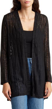 Forgotten Grace Lace Back Open Front Ruana