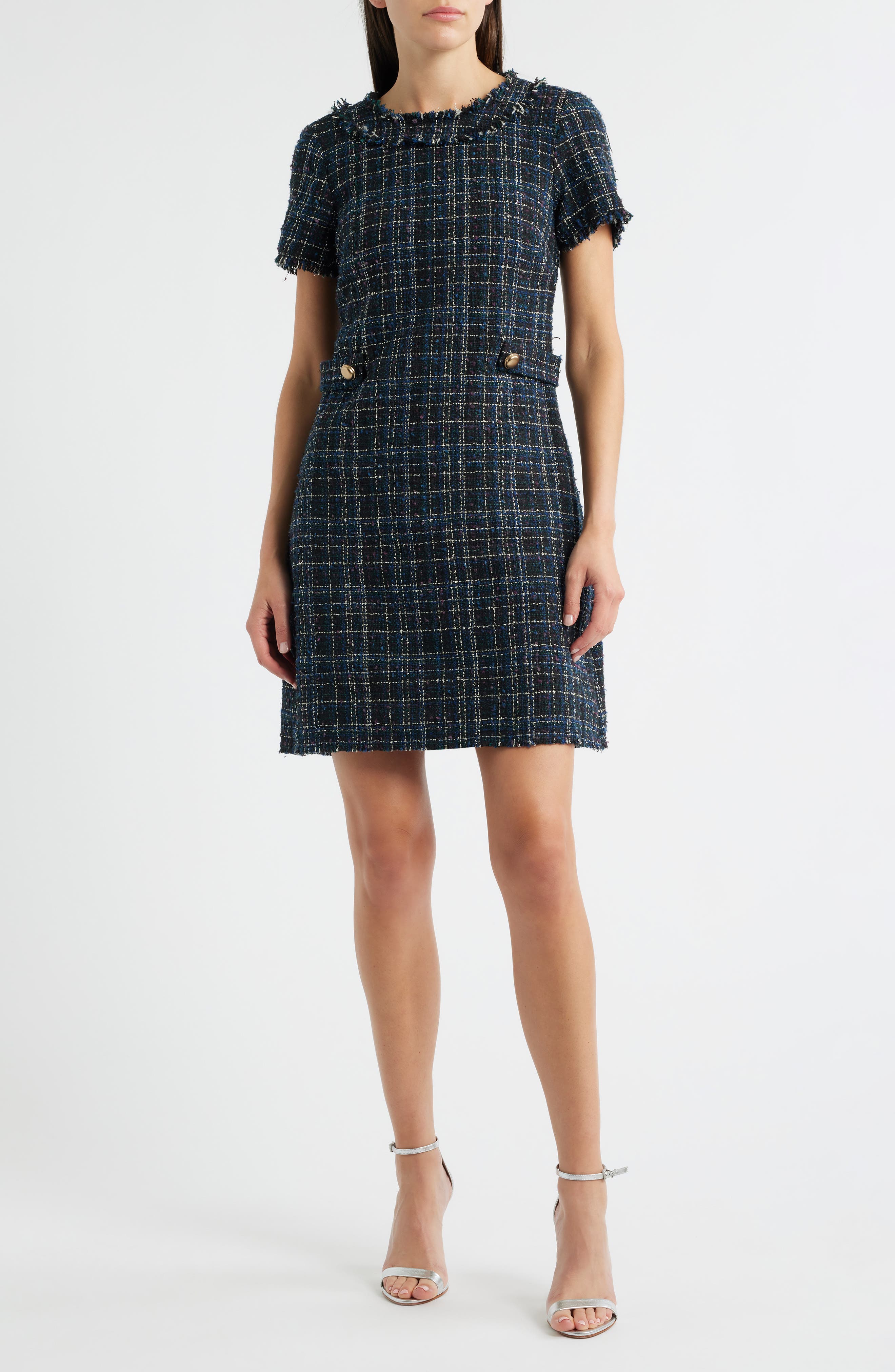 Eliza J Tweed A-Line Dress