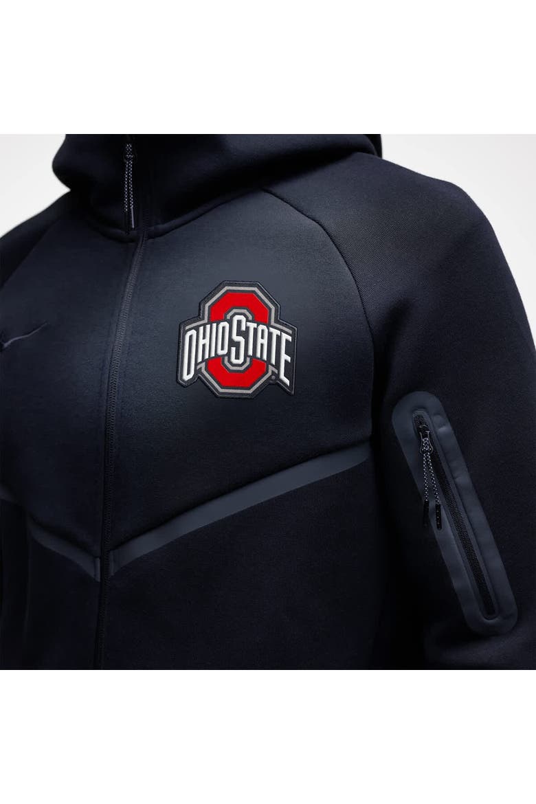 Men's Nike Black Ohio State Buckeyes Tech Fleece Full-Zip Windrunner Hoodie, Alternate, color, Black