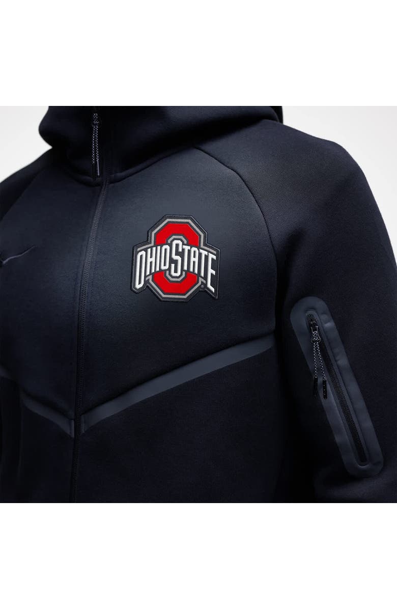 Nike Men's Nike Black Ohio State Buckeyes Tech Fleece Full-Zip Windrunner Hoodie, Alternate, color, Black