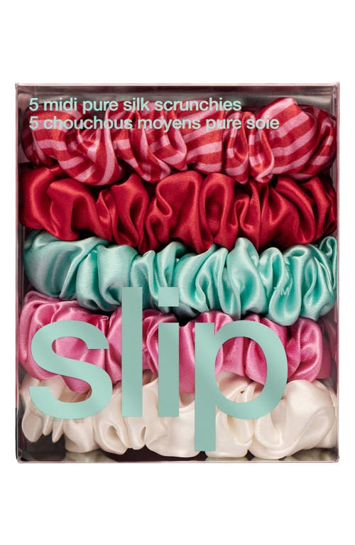 Slip Gelati Pure Silk Midi Scrunchie Set In Gelati