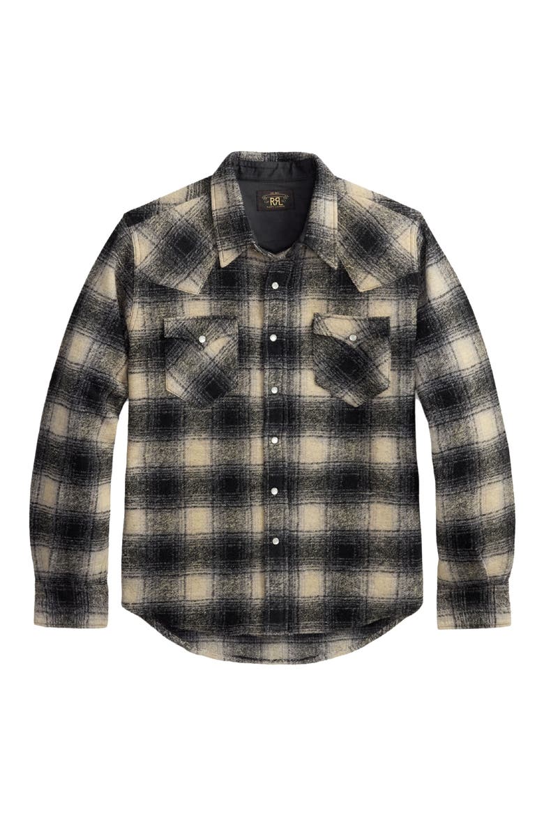 Jacquard Wool Blend Shirt, Main, color, BLACK/ MULTI